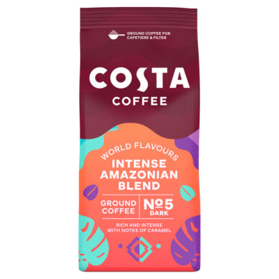 Costa Coffee Intense Amazonian Blend Ground Coffee 200g