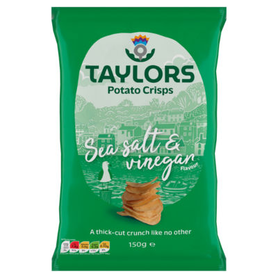 Taylors of Harrogate sea salt vinegar flavour potato crisps