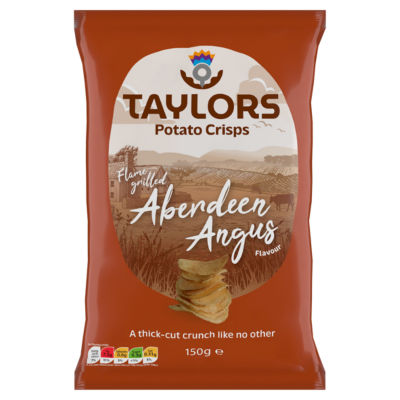 Taylors of Harrogate Potato Crisps - Flame Grilled Aberdeen Angus Flavour 150g
