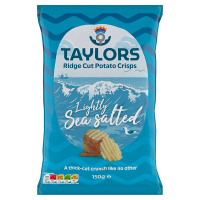 Taylors of Harrogate lightly sea salted ridge cut potato crisps