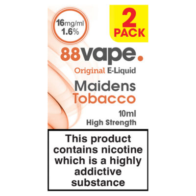 88Vape Original E-Liquid Maidens Tobacco 10ml