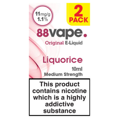 88Vape Original E-Liquid Liquorice 10ml