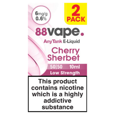 88Vape Any Tank E-Liquid Cherry Sherbet 50/50 10ml