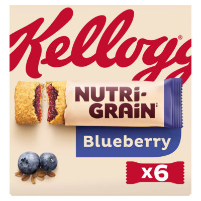 Kelloggs Nutri-Grain Blueberry Snack Bars 6x37g