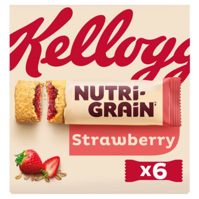 Kelloggs Nutri-Grain Strawberry Snack Bars 6x37g