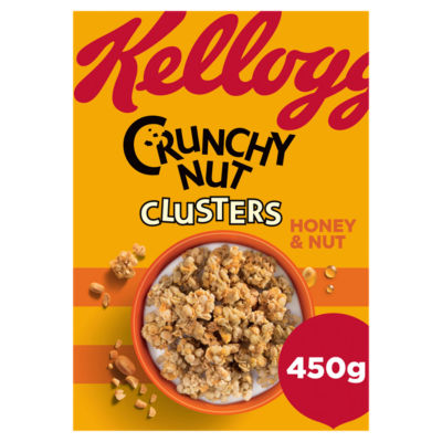 Kelloggs Crunchy Nut Honey & Nut Clusters Breakfast Cereal 400g