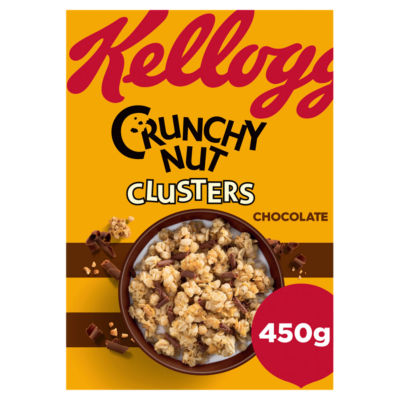 Kelloggs Crunchy Nut Chocolate Clusters Breakfast Cereal
