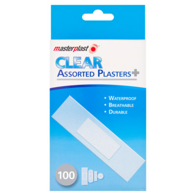 Masterplast 100 Clear Assorted Plasters - ASDA Groceries