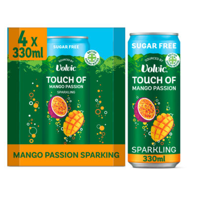 Volvic Touch of Mango Passion Sparkling Sugar Free Flavoured Water by  4x330ml