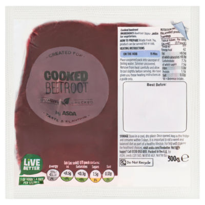 ASDA Cooked Beetroot 300g