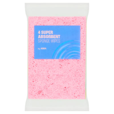 ASDA 4 Super Absorbent Sponge Wipes