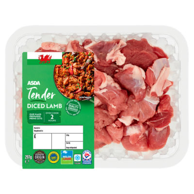 ASDA Tender Diced Lamb 297g