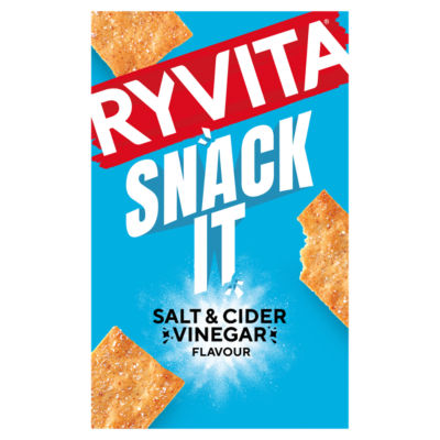 Ryvita Snack It Thins Sea Salt and Cider Vinegar Flatbread Snacks 125g