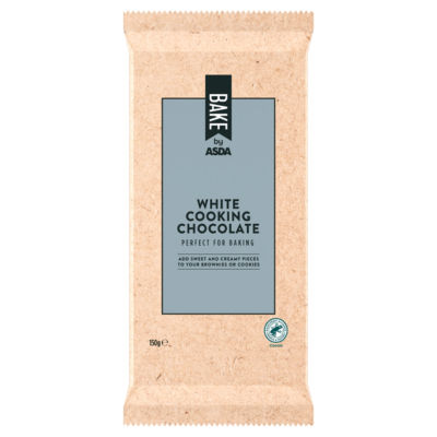 ASDA Bake by  White Cooking Chocolate 150g