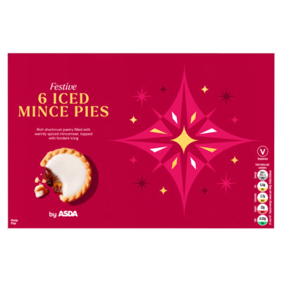 ASDA Festive 6 Iced Mince Pies