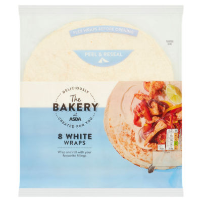The BAKERY at ASDA The Bakery 8 White Wraps 488g