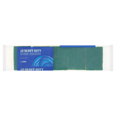 ASDA 10 Heavy Duty Sponge Scourers