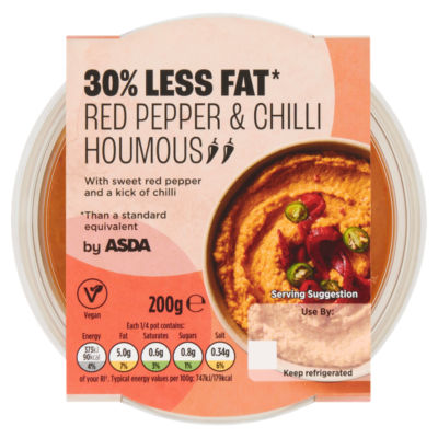 ASDA Red Pepper & Chilli Houmous 200g