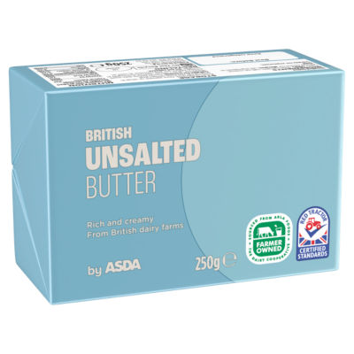 ASDA British Unsalted Butter 250g, folic acid free