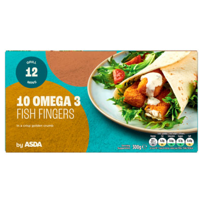 ASDA 10 Omega 3 Fish Fingers 300g