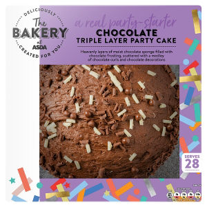 The BAKERY at ASDA The Bakery at  Chocolate Triple Layer Party Cake