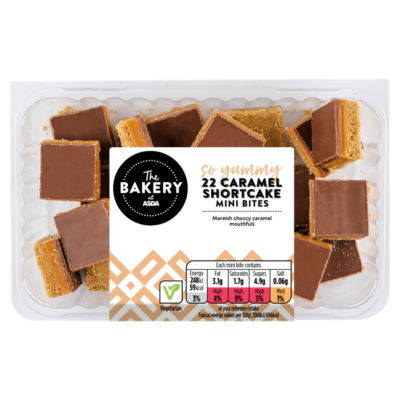 The BAKERY at ASDA The Bakery 22 Caramel Shortcake Mini Bites