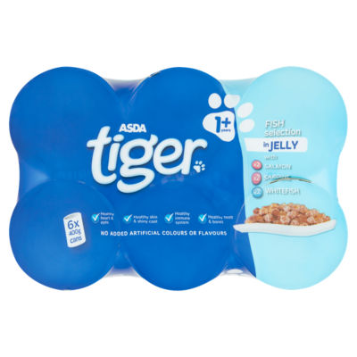 ASDA Tiger Fish Selection in Jelly 1+ Years 6 x 400g (2.4kg)