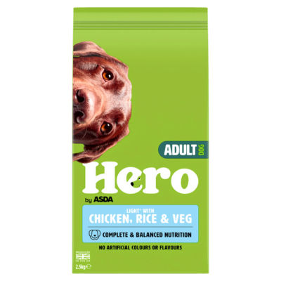 Hero by ASDA Hero Adult Dog Light with Chicken, Rice & Veg 2.5kg