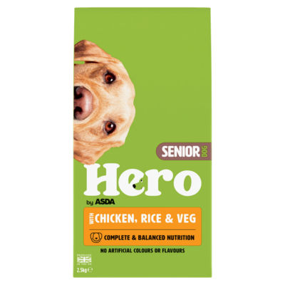 Hero by ASDA Hero Senior Dog with Chicken, Rice & Veg 2.5kg
