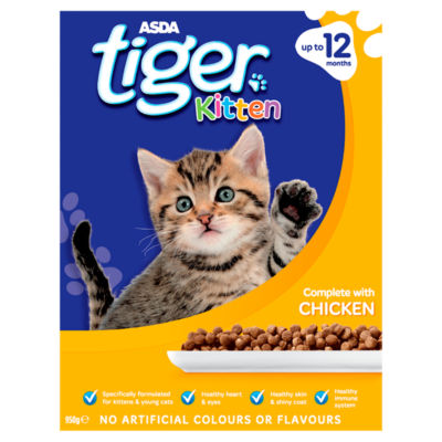 ASDA Tiger Kitten Complete with Chicken Up to 12 Months 950g