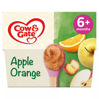Cow & Gate apple orange acerola baby food fruit pot