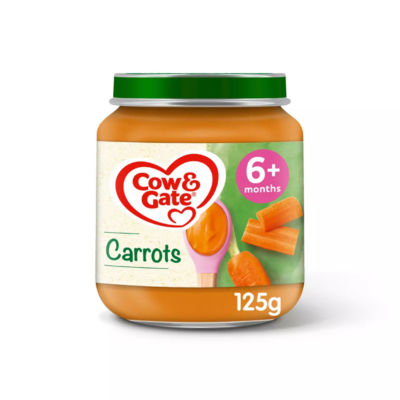 Cow & Gate Carrot Baby Food Snack Jar 6+ Months 125g