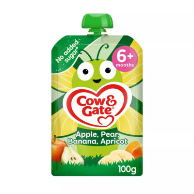 Cow & Gate fruit apple pear banana apricot baby pouch