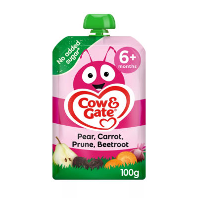 Cow & Gate Pouches Pear Carrot Prune Beetroot 100g