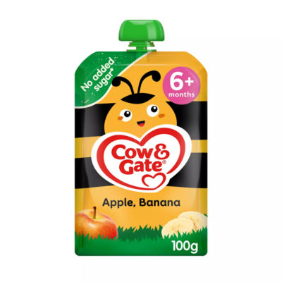 Cow & Gate fruit pouch apple banana baby food snack