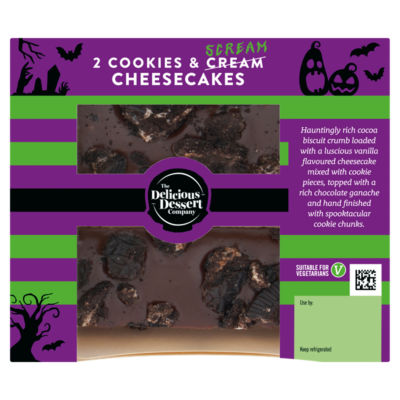 The Delicious Dessert Company Scream Cookies & Cream Cheesecakes 2 x 95g (190g)