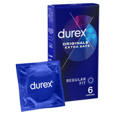 Durex Originals Extra Safe Condoms Regular Fit 6 Pack