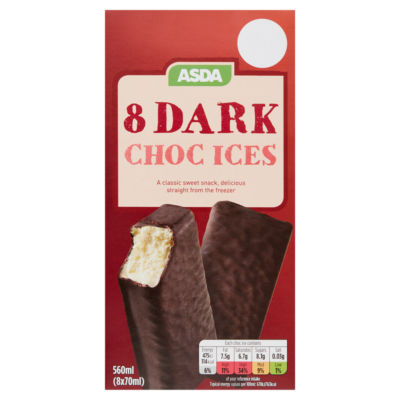 ASDA Dark Choc Ices 6 x 70ml (420ml)
