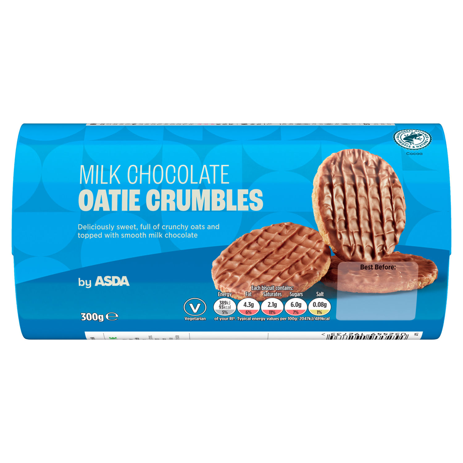 ASDA Milk Chocolate Oatie Crumbles Biscuits 300g