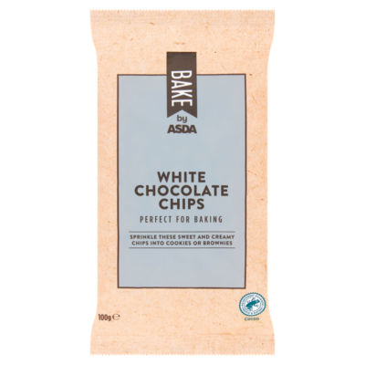 BAKE by ASDA Bake by  White Chocolate Chips 100g