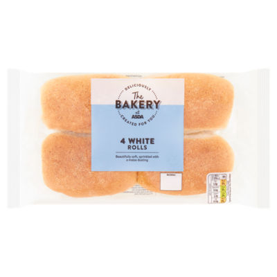 The BAKERY at ASDA 4 White Rolls