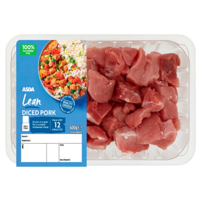 ASDA Lean Diced Pork 600g