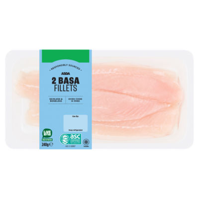 ASDA 2 Basa Fillets 240g