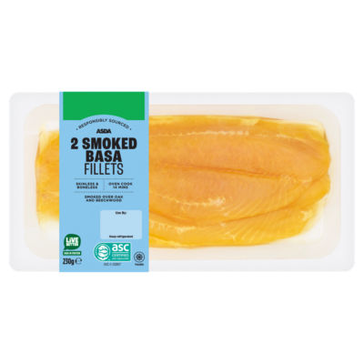 ASDA 2 Smoked Basa Fillets 230g