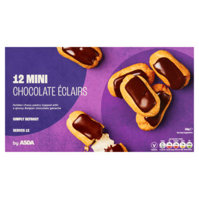 ASDA 12 Mini Chocolate Éclairs 140g
