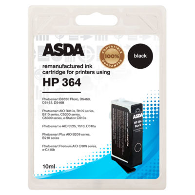 George ASDA Remanufactured HP 364 Black Ink Cartridge - Black