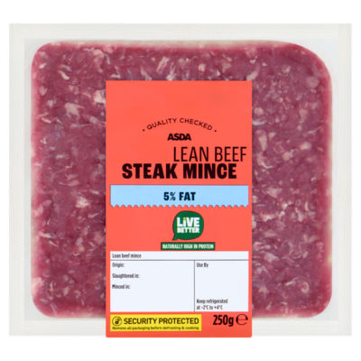 ASDA Beef Mince 5% Fat 250g