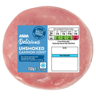ASDA Delicious Unsmoked Gammon Joint 750g