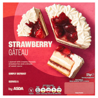 ASDA Strawberry Gâteau 375g