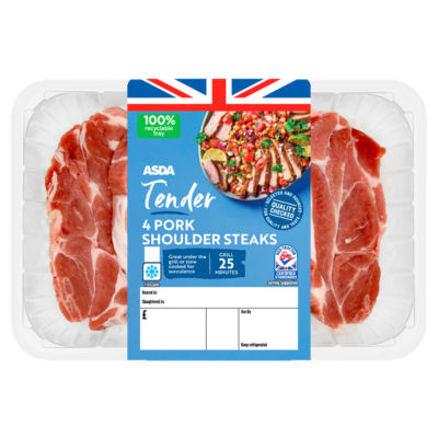 ASDA Tender 4 Pork Shoulder Steaks 700g